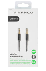 Vivanco 38767 lydkabel 1 m 3.5mm Sort