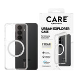 CARE by PanzerGlass Urban Explorer Case Transparent w. White Qi Samsung Galaxy S26