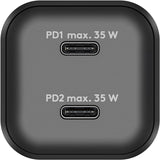 Goobay 2-ports USB GaN Oplader 35W PD Sort