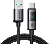 JOYROOM S-A16 PRO_AC USB-kabel USB 2.0 1,2 m USB A USB C 0,48 Gbit/sek. 66 W Sort