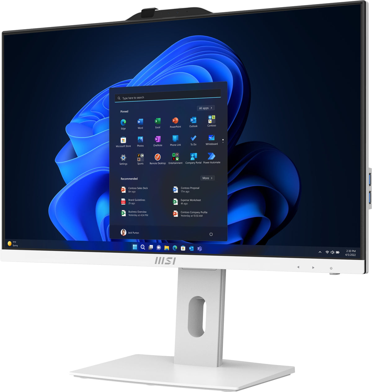 MSI Pro AP242P 14M-691EU Intel® Core™ i5 i5-14400 60,5 cm (23.8") 1920 x 1080 pixel All-in-One PC 16 GB DDR5-SDRAM 512 GB SSD Windows 11 Pro Wi-Fi 6E (802.11ax) Hvid