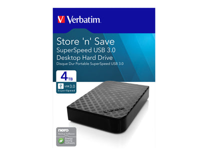 Verbatim Store 'n' Save Harddisk 4TB USB 3.0