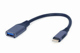 Gembird A-USB3C-OTGAF-01 USB cable USB 3.2 Gen 1 (3.1 Gen 1) 0.15 m USB C USB A Grey