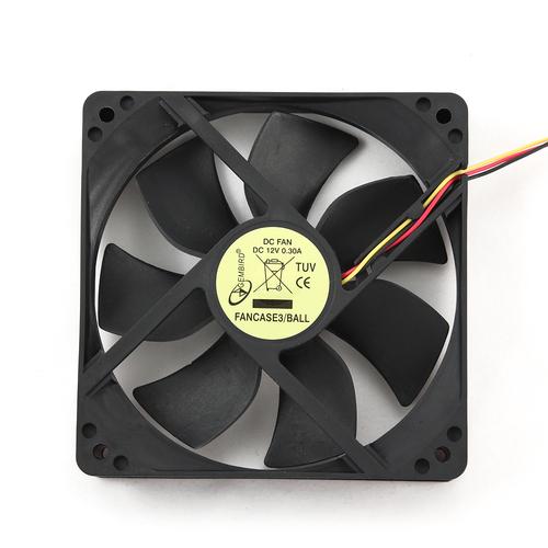 Gembird FANCASE3/BALL computer cooling system Computer case Fan 12 cm Black