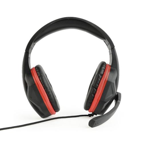 Gembird GHS-03 headphones/headset Wired Head-band Gaming Black, Red