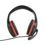 Gembird GHS-03 headphones/headset Wired Head-band Gaming Black, Red
