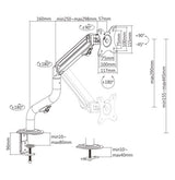 Gembird MA-DA1-02 monitor mount / stand 81.3 cm (32") Desk Black
