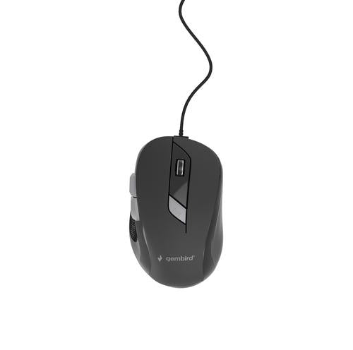 Gembird MUS-6B-01 mouse Office Ambidextrous USB Type-A Optical 1600 DPI