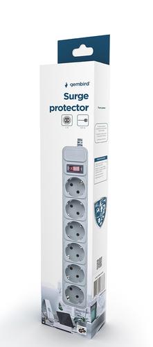 Gembird SPG6-B-6C surge protector 6 AC outlet(s) 1.8 m