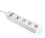 Gembird TSL-PS-S4U-01-W Smart power strip 4 AC outlet(s) Type E 1.5 m 3 3880 W White