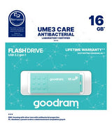 Goodram USB 3.0 UME3 CARE USB flash drive 16 GB USB Type-A 3.2 Gen 1 (3.1 Gen 1) Turquoise