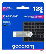 Goodram USB UNO3-1280S0R11 USB flash drive 128 GB USB Type-A 3.2 Gen 1 (3.1 Gen 1) Silver