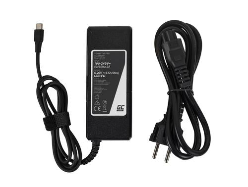 Green Cell AD139P power adapter/inverter Universal 90 W Black