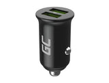 Green Cell GC CADM-GC-36AA - USB-Ladegeraet 36 W 2x USB-A schwarz Flashlight, GPS, Headphones, Mobile phone, Navigator, Other, Portable speaker, Power bank, Smartphone, Smartwatch, Tablet, Telephone, Universal Black Cigar lighter Fast charging Auto,