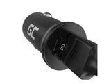 Green Cell GC CADM-GC-38AC - USB-Ladegeraet 38 W 1x USB-C USB-A schwarz Flashlight, GPS, Headphones, Mobile phone, Navigator, Other, Portable speaker, Power bank, Smartphone, Smartwatch, Tablet, Universal Black Cigar lighter Fast charging Auto, Indoo