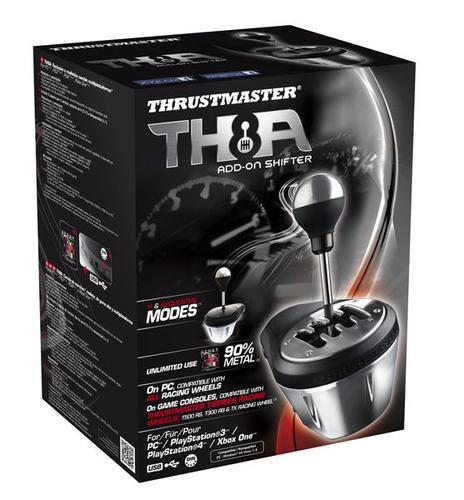 Thrustmaster 4060059 spil-controller Sort, Metallic USB Gearskifter-tilføjelse Analog PC, PlayStation 4, PlayStation 5, Playstation 3, Xbox One, Xbox Series S, Xbox Series X