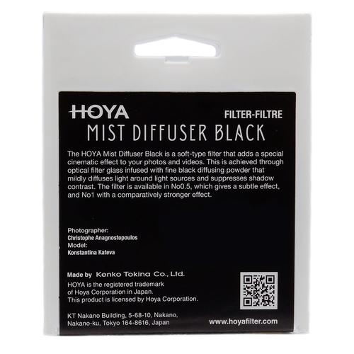 Hoya Mist Diffuser Black No1 Diffusion kamerafilter 62 mm