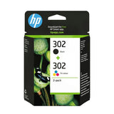 HP Originale 302-blækpatroner, sort/trefarvet, 2-pak