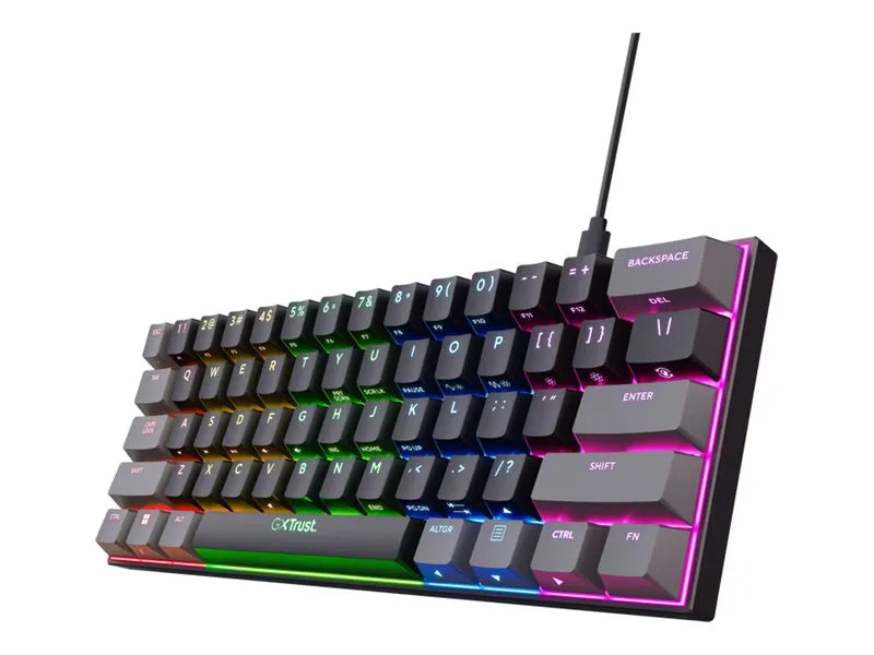 Trust GXT867 ACIRA 60% - Gaming Tastatur - Nordisk - Sort