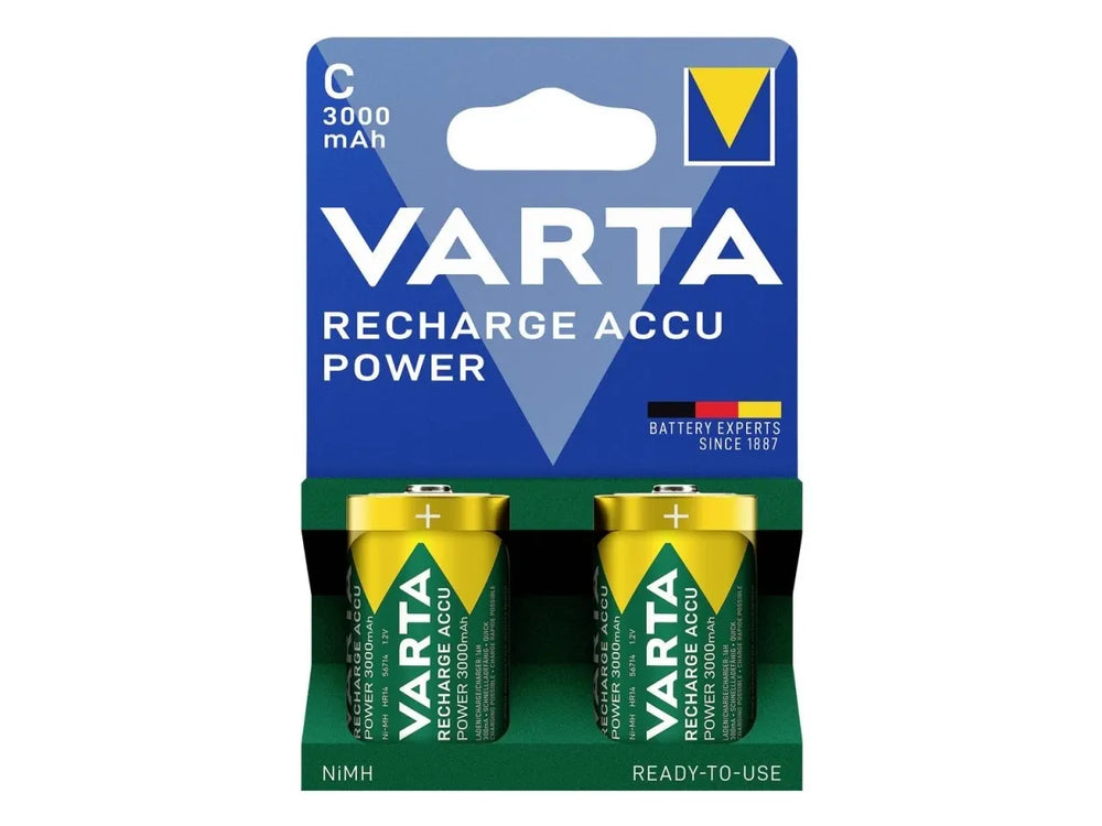 HR14 VARTA GENOPLADELIG POWER C / BABY BATTERIER, 3000 MAH (2 STK I BLISTER)