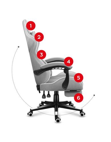 Huzaro FORCE 4.7 PC gaming chair Bucket (cradle) seat Grey