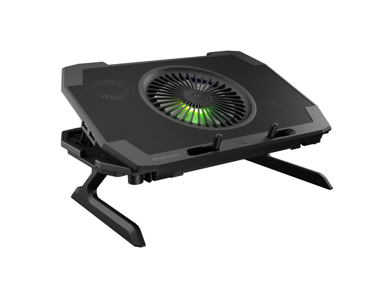 GENESIS Oxid 850 køling til laptop 43,9 cm (17.3) 2500 rpm Sort
