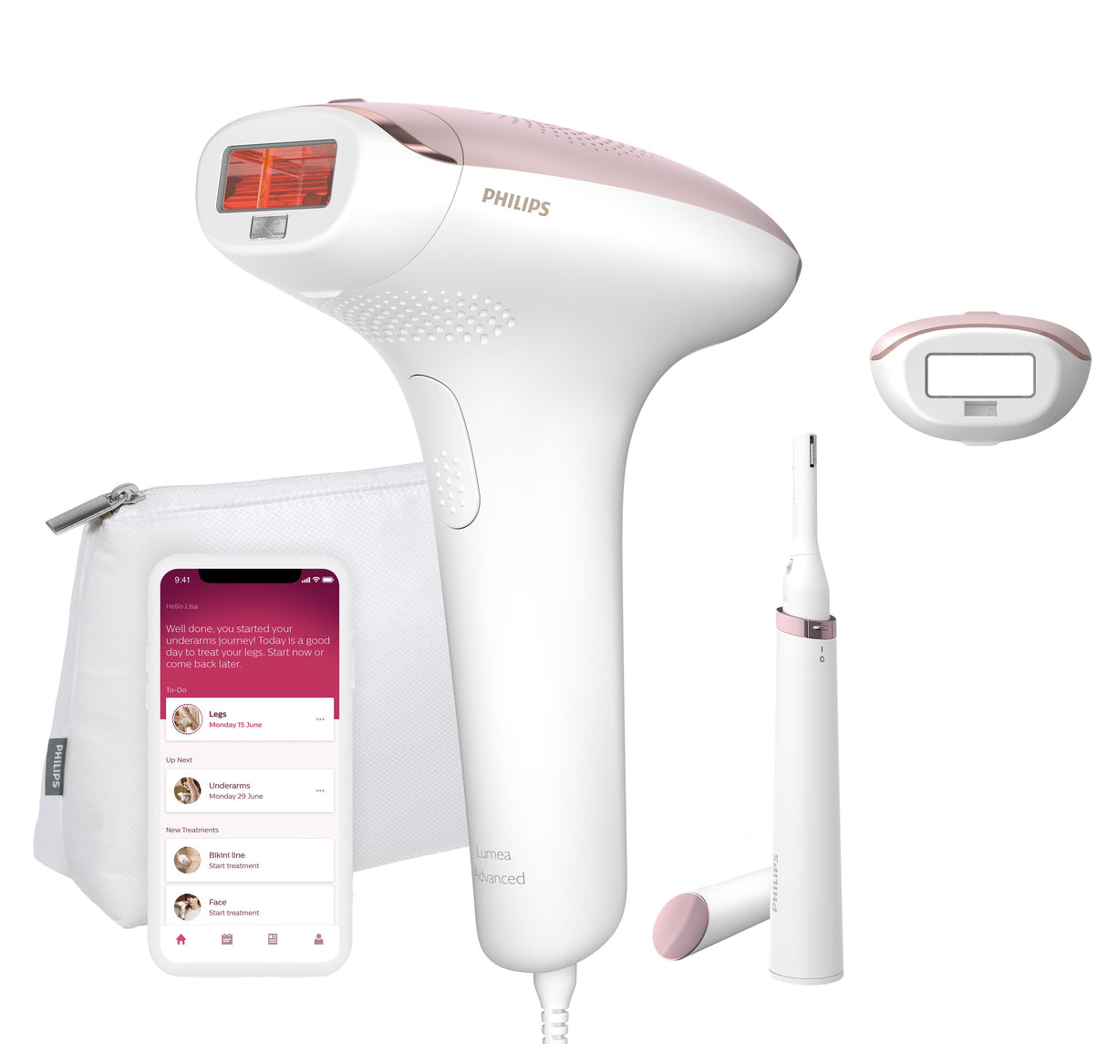Philips Lumea Advanced BRI920/00 IPL Hårfjerner Lyserød