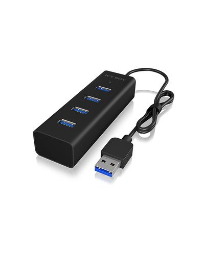 ICY BOX IB-HUB1409-U3 USB 3.2 Gen 1 (3.1 Gen 1) Type-A 5000 Mbit/s Black