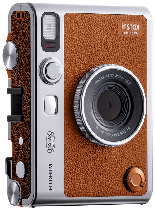 Instax Mini Evo kamera. Brun