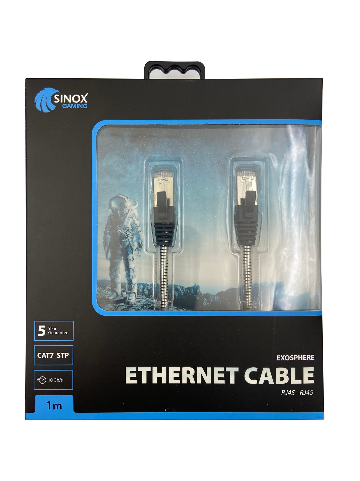 Sinox Gaming STP Cat7 netværkskabel. 1m. Stål