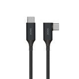 Sinox PRO USB C 3.2 Gen 2 vinklet kabel. 2m. Sort