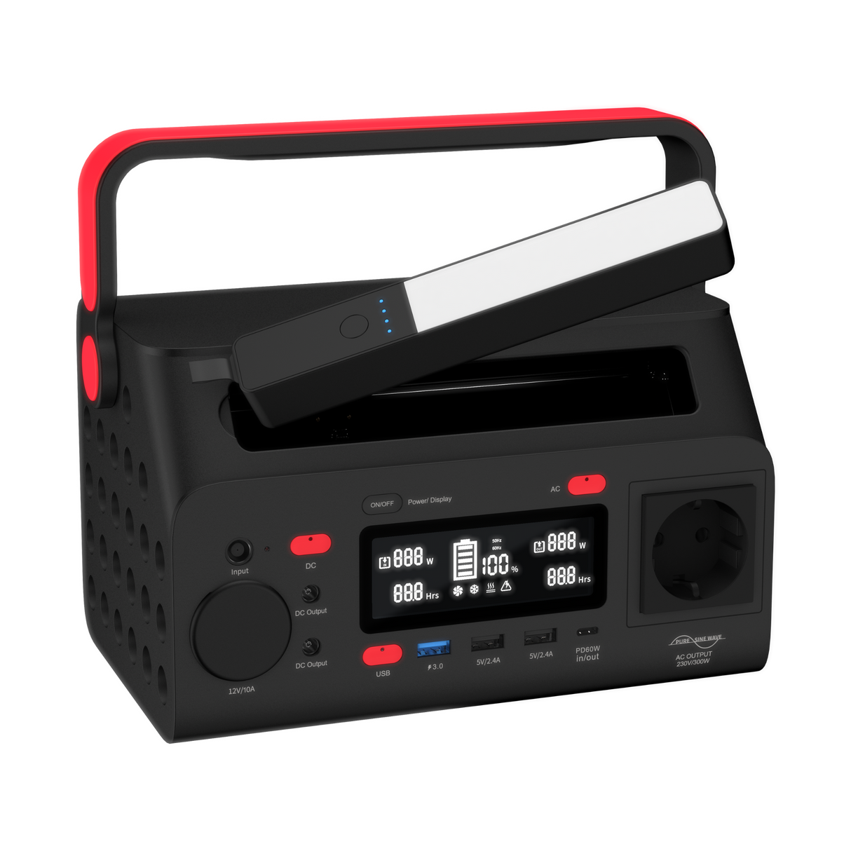 Energizer bærbar powerstation med 60W PD. Sort