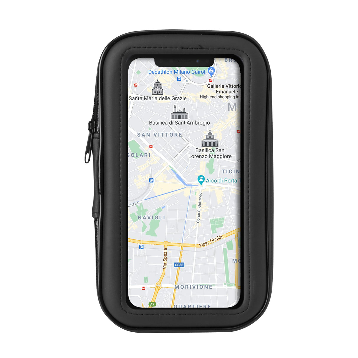 SBS regntæt mobilholder til cykler, løbehjul eller barnevogn. Sort