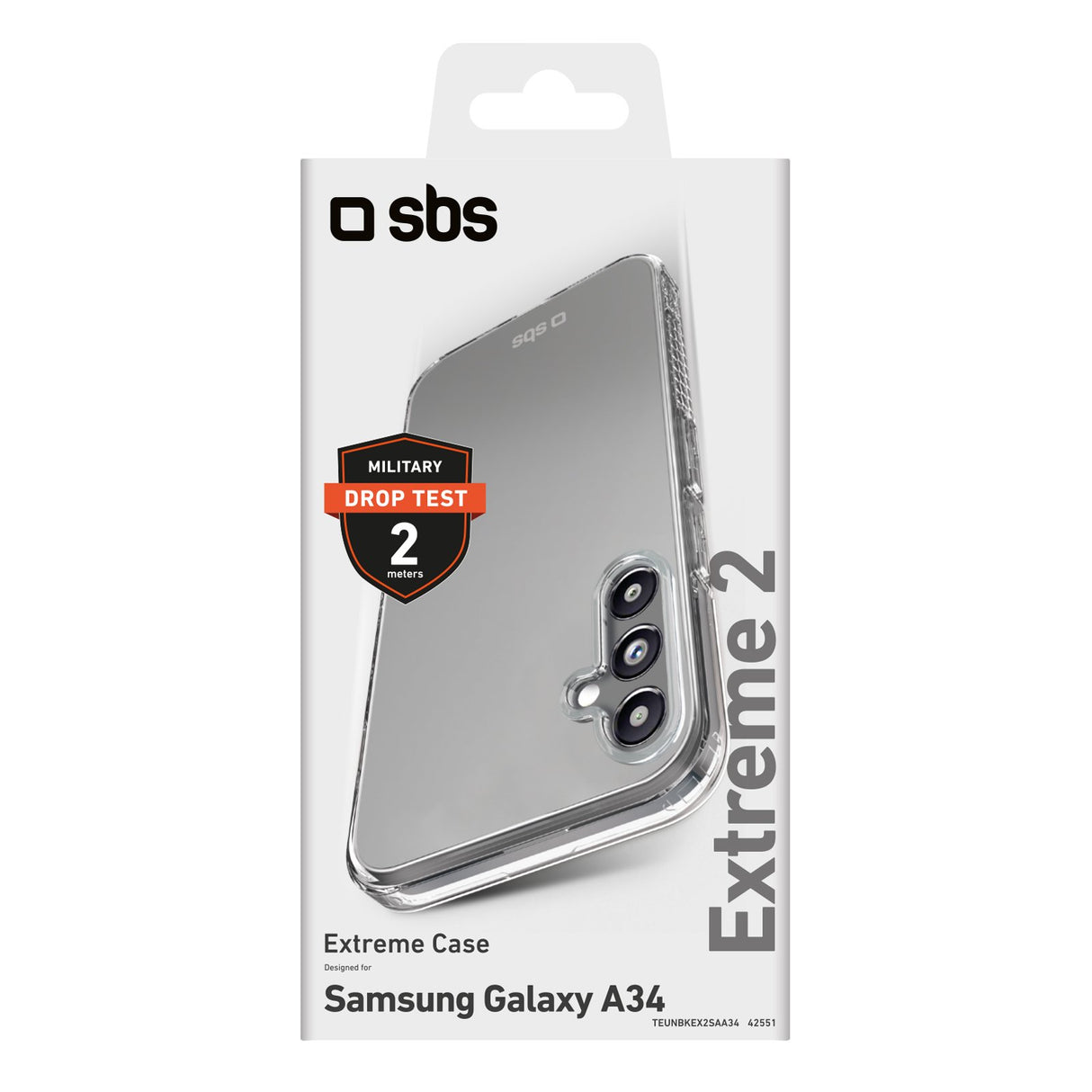 SBS Extreme X2 Cover til Samsung Galaxy A34. Gennemsigtig