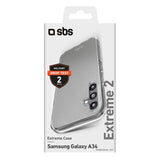 SBS Extreme X2 Cover til Samsung Galaxy A34. Gennemsigtig