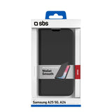 SBS Book Wallet Lite-etui til Samsung Galaxy A25 5G. Sort
