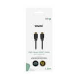 Sinox HDMI™ kabel 4K60Hz+E. 1,5m. Sort