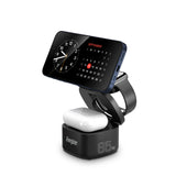 Energizer 3-i-1 trådløs opladningsstation med 65W USB-C PD. Sort