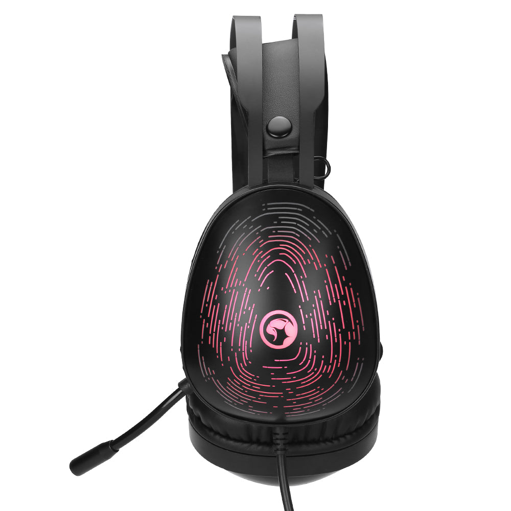 Marvo gaming headset m/mic. Sort/rød