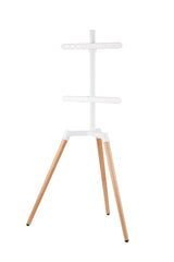 Sinox Tripod TV gulvstand med drejbar top. 50"-65". Lyst træ/hvid