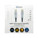 Sinox SHD HDMI™ Optisk kabel 4K60Hz+E. 50m. Sort
