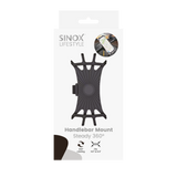 Sinox Lifestyle 360° drejelig mobilholder til cykler og scootere. Sort