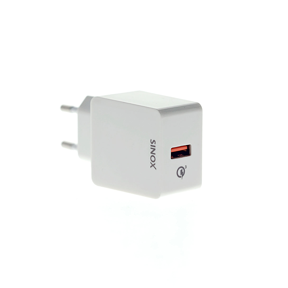 Sinox 230V USB-A oplader 18W. Hvid
