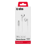 SBS in-ear stereo høretelefoner Studio Mix 105. Hvid