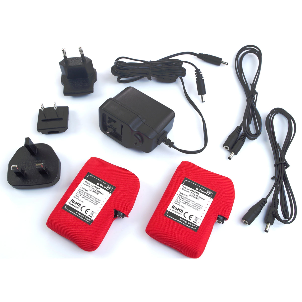 Glovii opvarmede universalhandsker XS. Rød