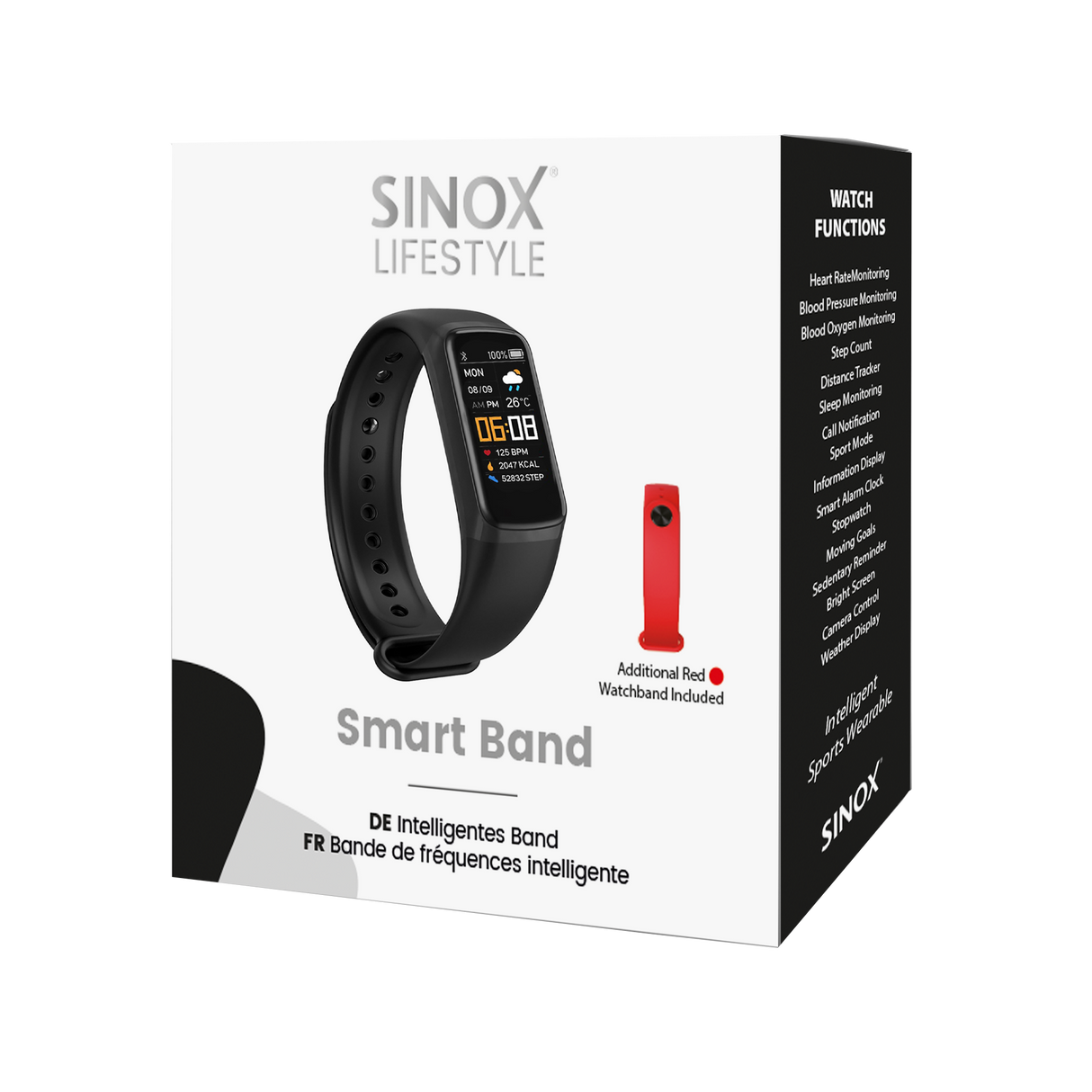 Sinox Lifestyle activityband. Sort