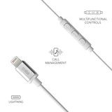 SBS in-ear stereo høretelefoner med Lightning-stik. Hvid