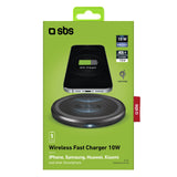 SBS 10W trådløs opladerplade. Sort