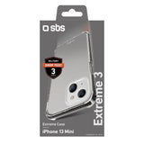 SBS Extreme X3 Cover til iPhone 13 Mini. Gennemsigtig