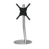 Sinox StandView TV gulvstand, vinklet med drejbar top. 26"-65". Alu finish